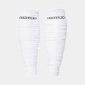 Front view of the Battle Adult White Long Sock Sleeves.