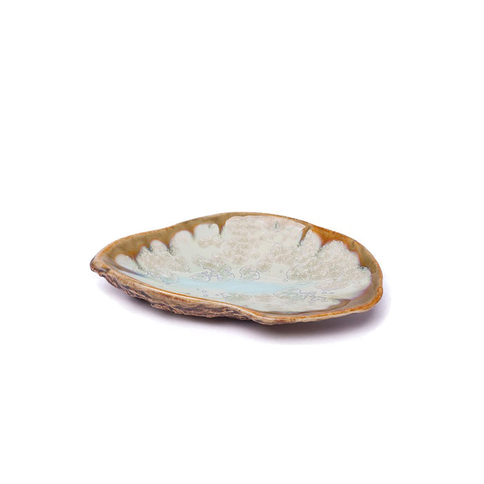 Ae Ceramics Oyster Series Damariscotta Dish in Mint & Tortoise