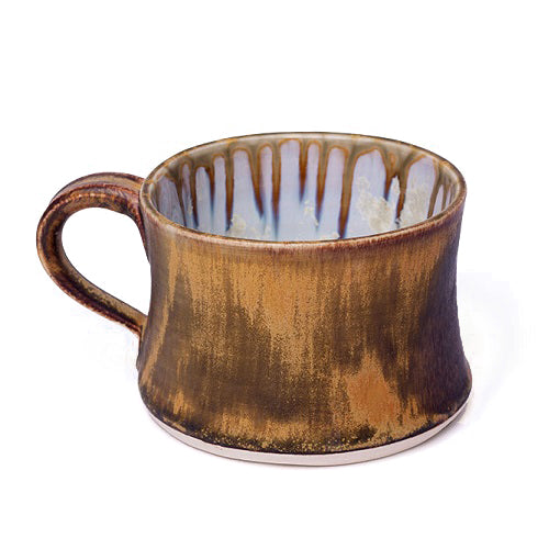Ae Ceramics Round Series Short Mug in Abalone & Tortoise