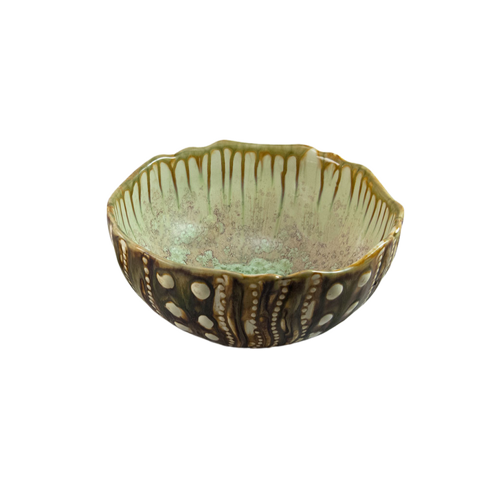 Ae Ceramics Sea Urchin Series Medium Bowl in Mint & Tortoise