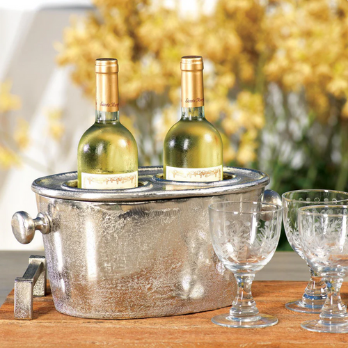 Aluminum Two Bottle Wine Holder