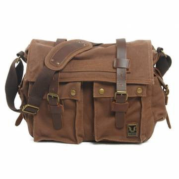 American Style Canvas Leather Casual Shoulder Bag - GhillieSuitShop