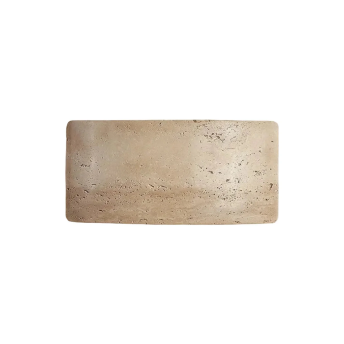 Arclume Yellow Travertine Wall Light flat product view on white background