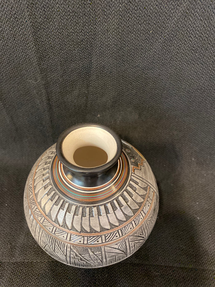 Authentic Navajo Pottery; PLNP2-A6; 5”H x 5”W; Paul Lansing