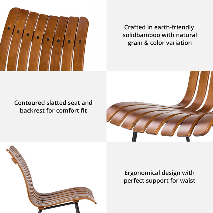 Bamboo Contoured Rocking Accent Chair