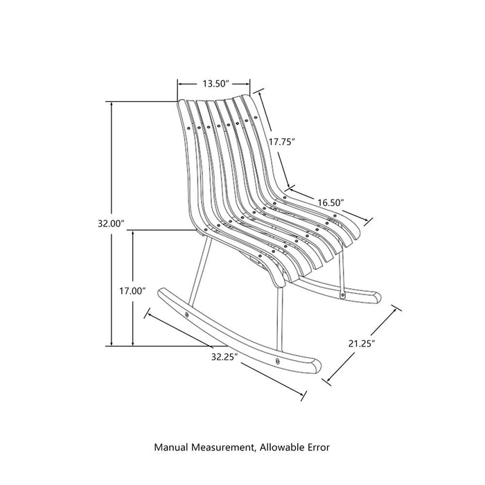 Bamboo Contoured Rocking Accent Chair