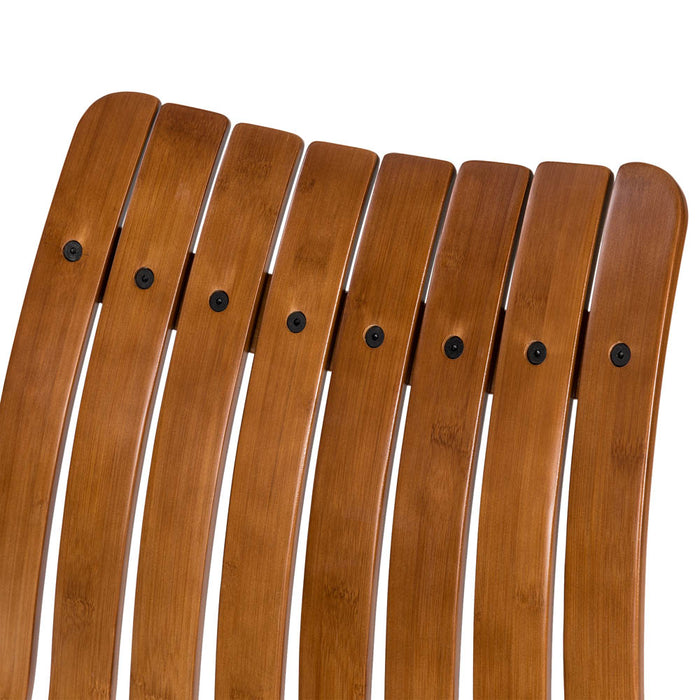 Bamboo Contoured Rocking Accent Chair