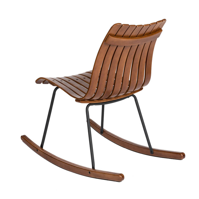 Bamboo Contoured Rocking Accent Chair