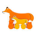 Big & Little Fox Push Toy