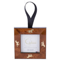 Burled Frame Ornament With Gold Horses