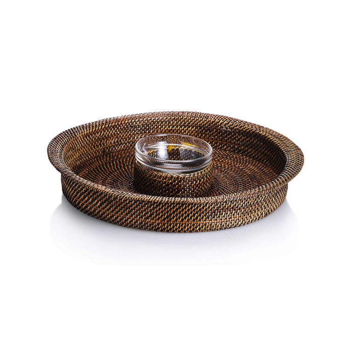 Calaisio Chip & Dip Round w/ Glass Dish