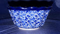Ceramika Artystyczna Blue Daisy Small Ruffled Bowl - Shape: 916 - Pattern: Blue Daisy (2396X)