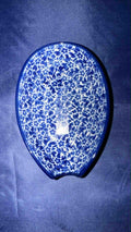 Ceramika Artystyczna Blue Daisy Spoon Rest - Shape: 381 - Pattern: Blue Daisy (2396X)