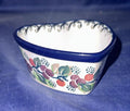 Ceramika Artystyczna Burgundy Berry Heart Dish - Shape: A45 - Pattern: Burgundy Berry (1415)