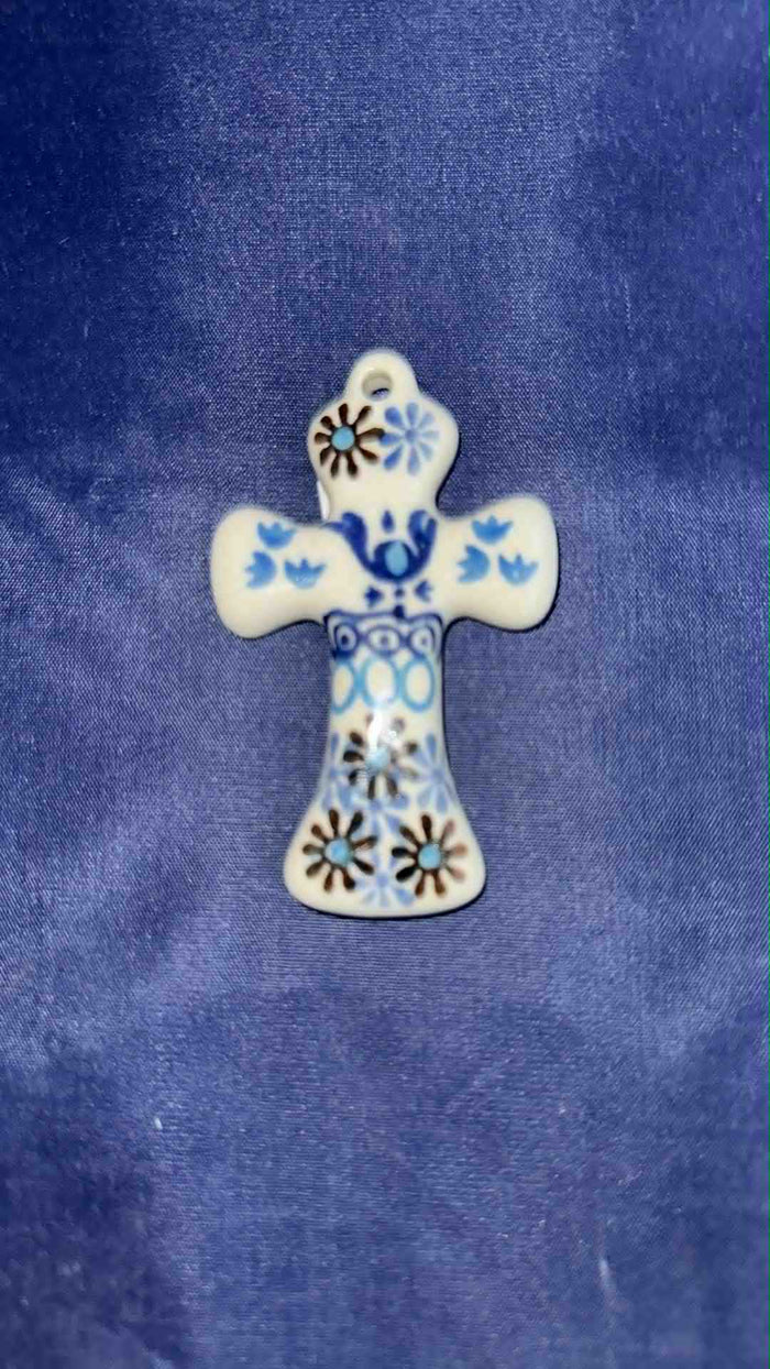 Ceramika Artystyczna Pennsylvania Dutch Small Cross - Shape: 612 - Pattern: Pennsylvania Dutch (2187)