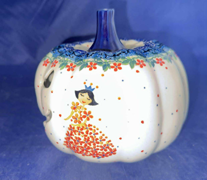 Ceramika Artystyczna Short Brown Hair Princess Small Luminary Pumpkin
