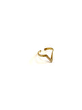 Chevron Brass Ring Thin