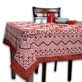 Chrysanthe Cotton Floral Tablecloth Rectangle — Ember
