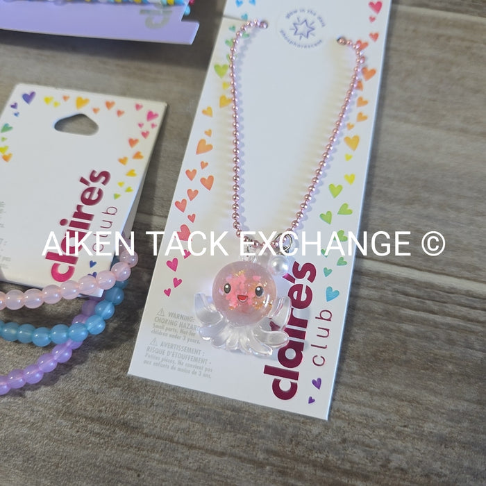Claire's Club Bundle - 4 DIY Hair Clips, 3 Bracelets, 3 Necklaces