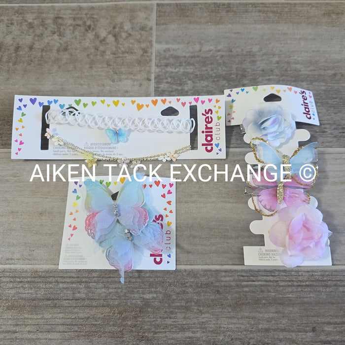 Claire's Club Bundle - 6 Hair Clips, 2 Necklaces