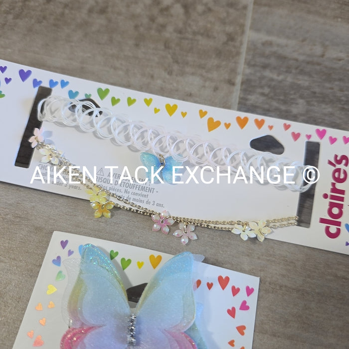 Claire's Club Bundle - 6 Hair Clips, 2 Necklaces