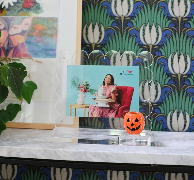 clearly a-nora-ble scalloped acrylic frame