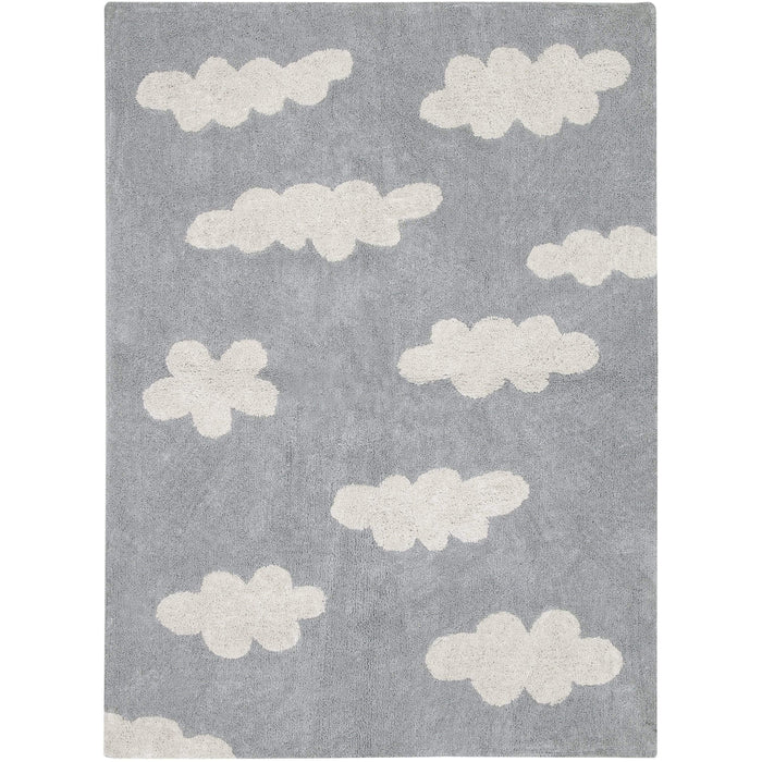 Clouds Grey Machine Washable Area Rug - Rugs by Roo
