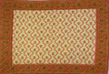Cotton Floral Vine Square & Round Tablecloth Gold Red Table Linen - Sweet Us