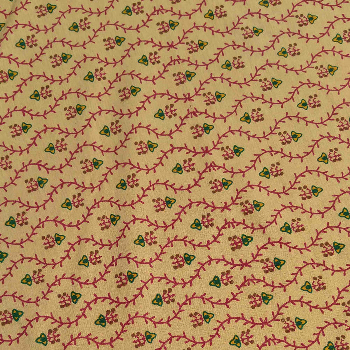 Cotton Floral Vine Square & Round Tablecloth Gold Red Table Linen - Sweet Us