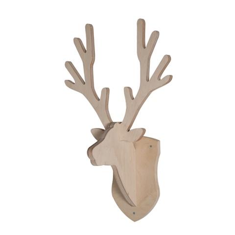 Coat Rack Deer Natural