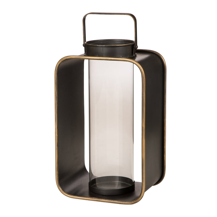 Contemporary Industrial Style Metal Hanging Decorative Candle Holder Lantern 19.29"H
