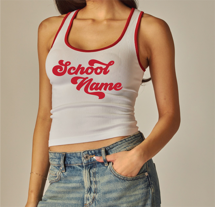 Contrast Color Ribbed Tank