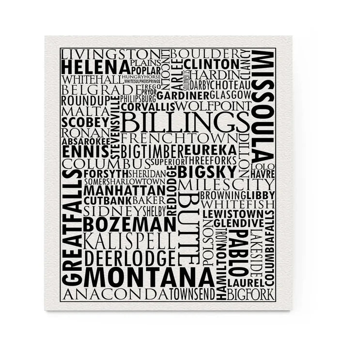 Corvidae Swedish Dishcloth: Montana Cities