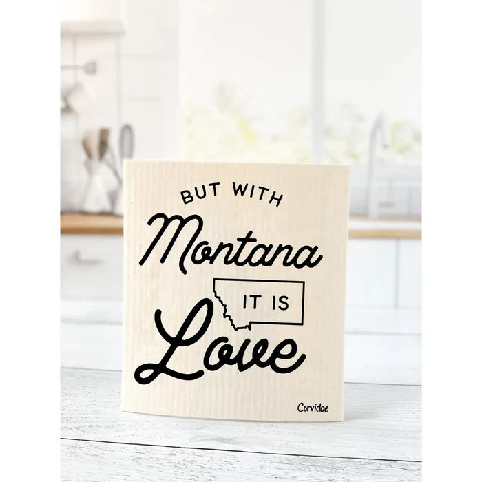 Corvidae Swedish Dishcloth: Montana It Is Love