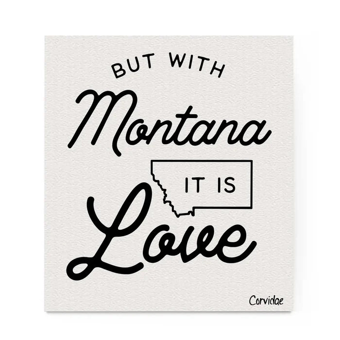 Corvidae Swedish Dishcloth: Montana It Is Love
