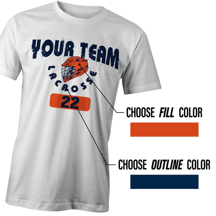 Custom Explode Lacrosse Tee - White