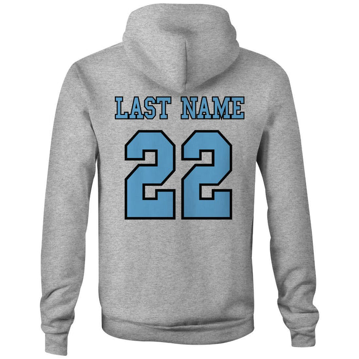 Custom Striker lacrosse hoodie back view