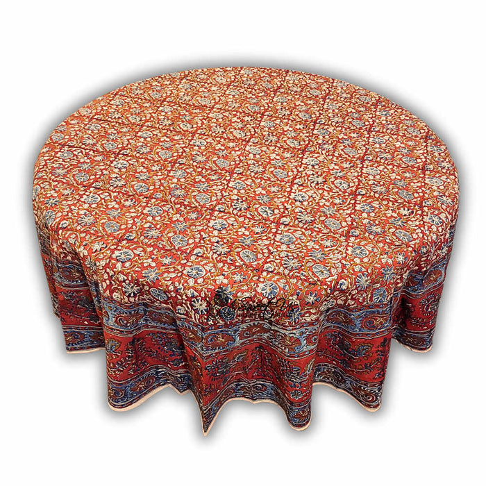 Dharani Series Vegetable Dye Round Tablecloth — Sienna Solstice - Sweet Us