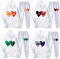 Double Hearts Camp Sweat Set