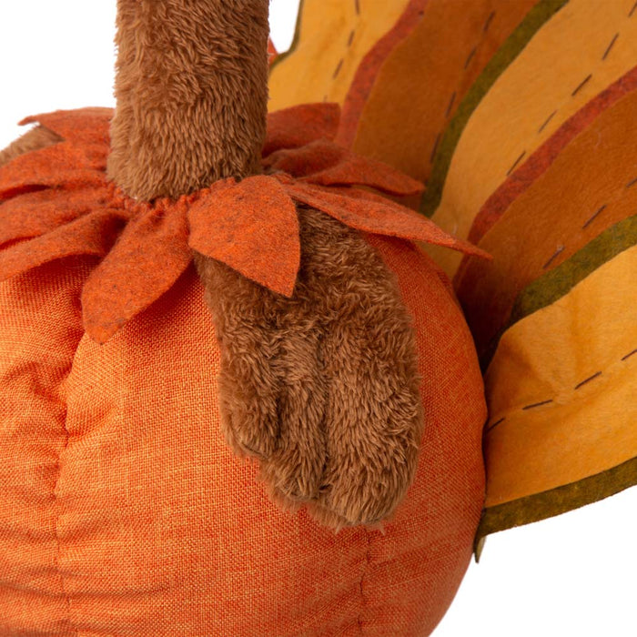 Fabric Turkey Standing Decor With Telescoping Legs and LED Lights