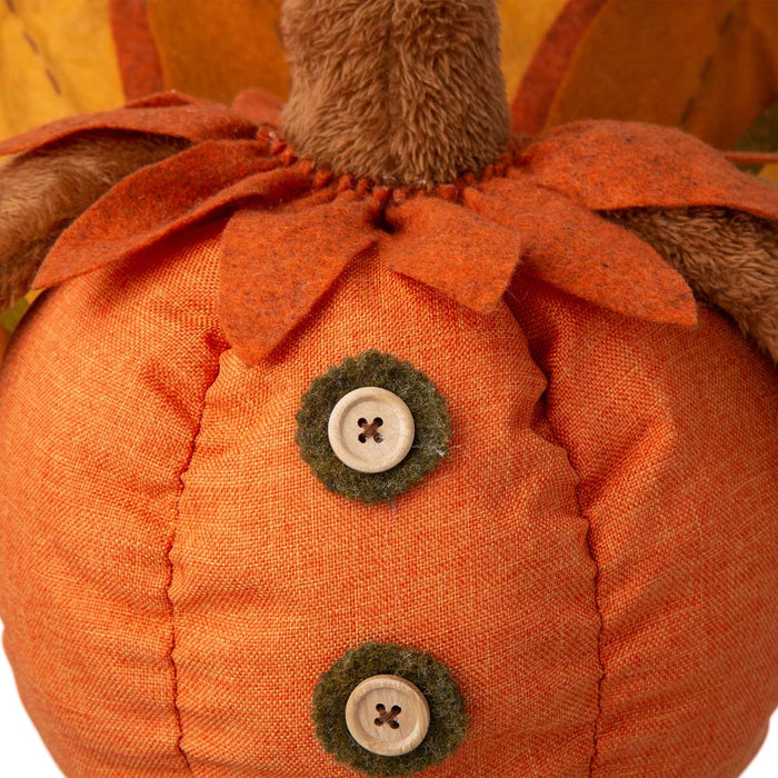 Fabric Turkey Standing Decor With Telescoping Legs and LED Lights