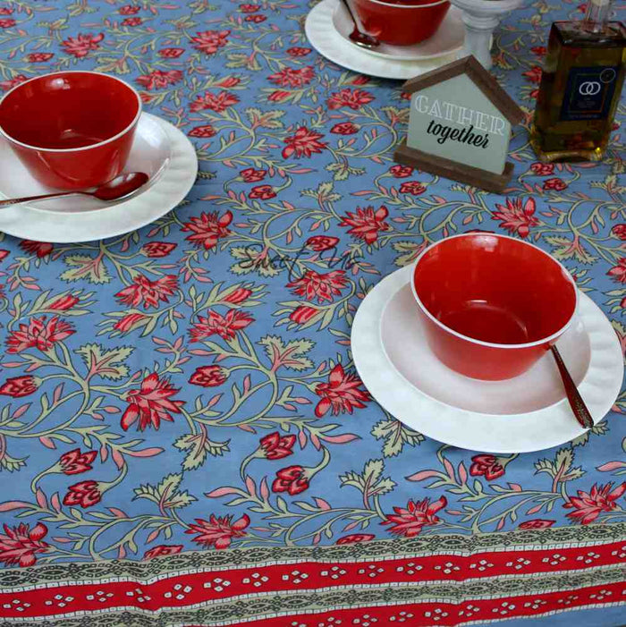 Fleurine Floral Cotton Tablecloth