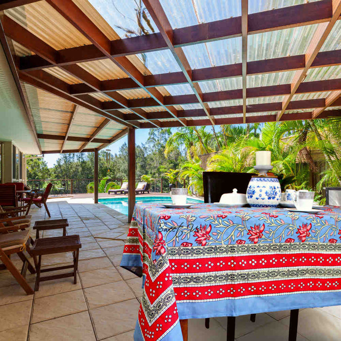 Fleurine Floral Cotton Tablecloth