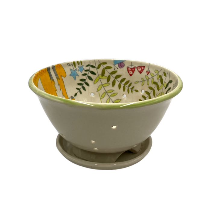 Foxes & Ferns Porcelain Berry Bowl