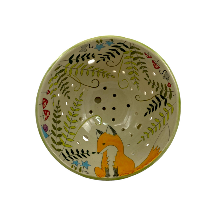 Foxes & Ferns Porcelain Berry Bowl