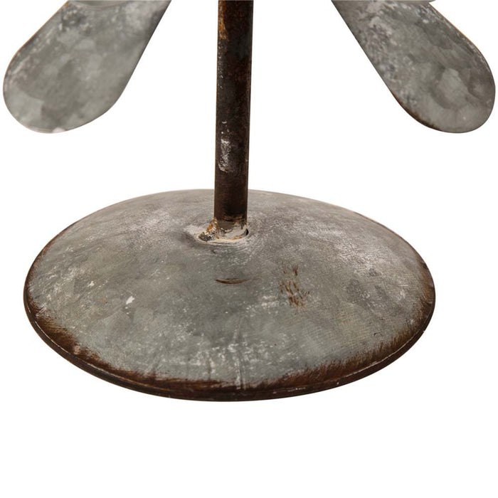 Galvanized Metal Christmas Table Tree Decor, Set of 2