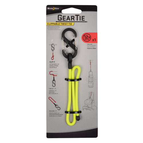 Gear Tie Clippable Twist Tie 12" NeonYllw - GhillieSuitShop