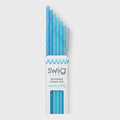 Glacier Stripe Reusable Straw 6 Straws/Cleaning Brush