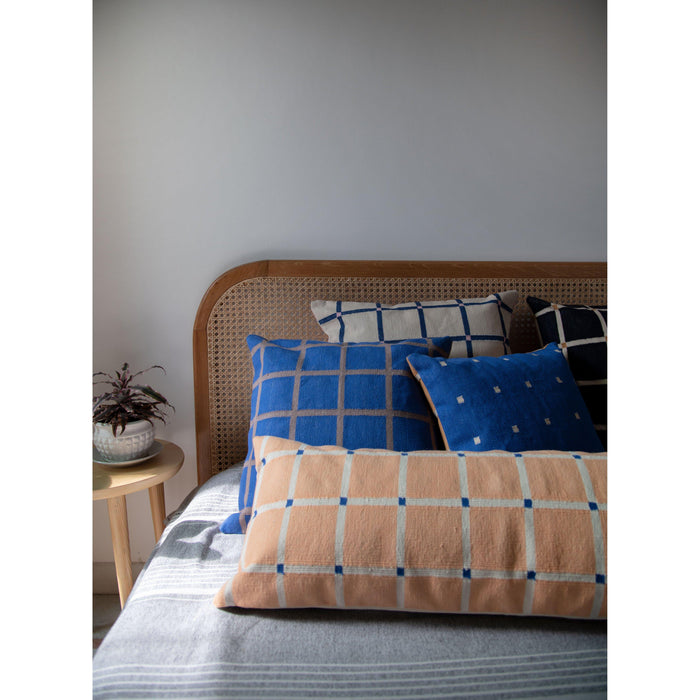 Rugs by Roo | Leah Singh Grid Pillow - Lumbar-H18GRI10
