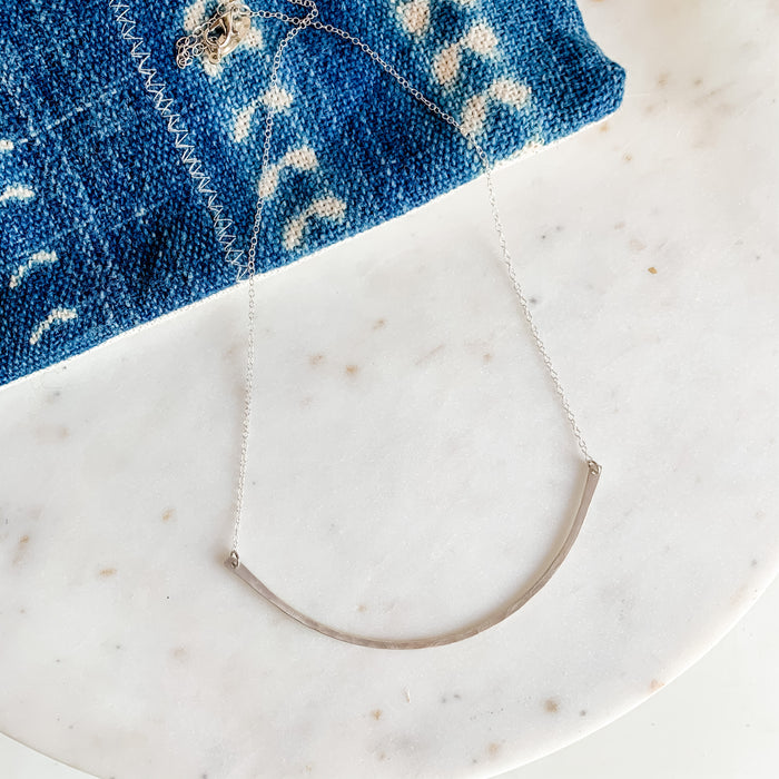 Hammered Bar Layering Necklace